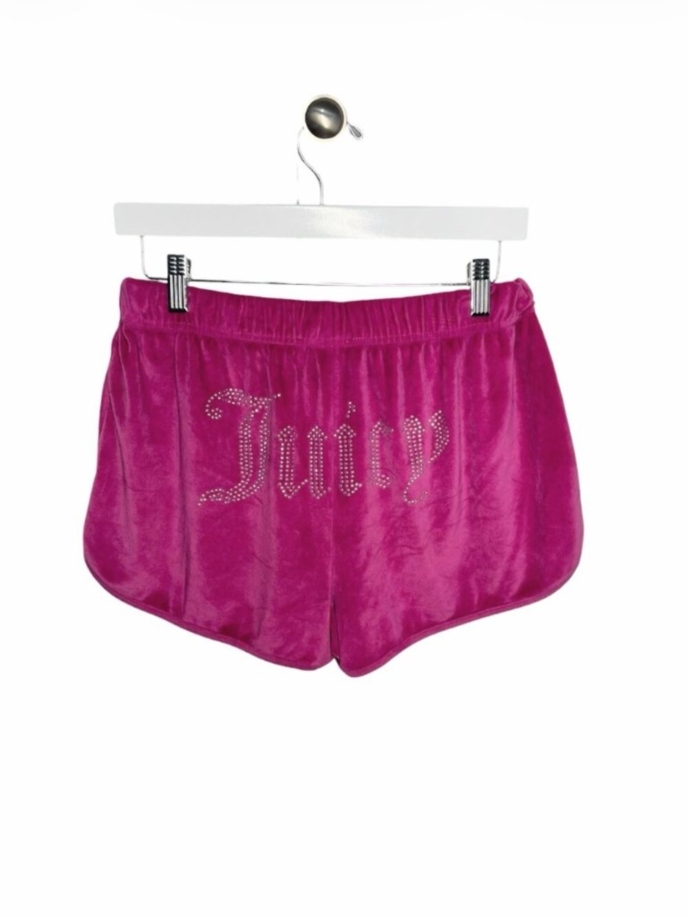 Juicy Couture Purple Velour Rhinestone Lounge Shorts Size Large